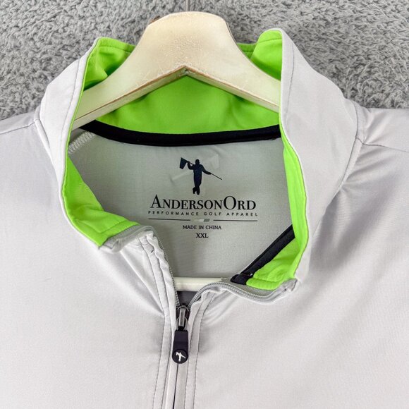 Anderson Ord Jacket Mens 2XL Gray 1/4 Zip Golf Cramer Mountain Club NC NWT - Picture 3 of 15